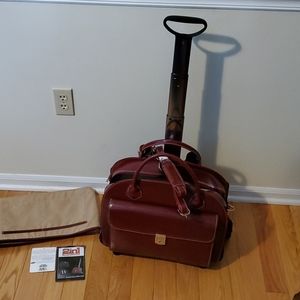 McKlein Glen Ellyn wheeled laptop briefcase